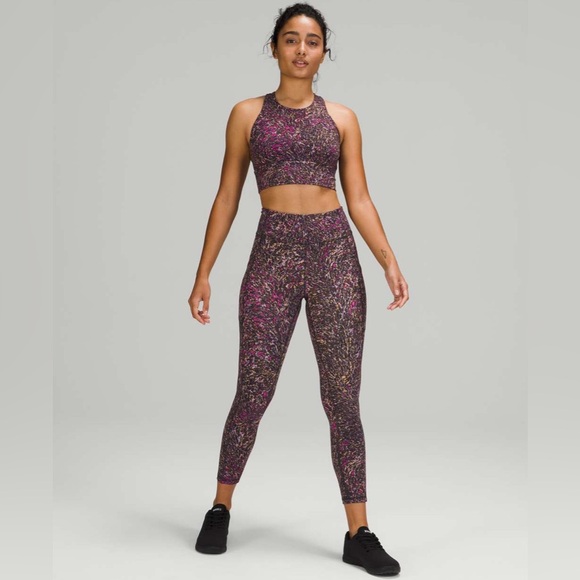 NWOT Lululemon Wunder Train bra/leggings set, size 8, Topography Multi - Picture 2 of 15